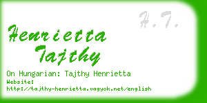 henrietta tajthy business card